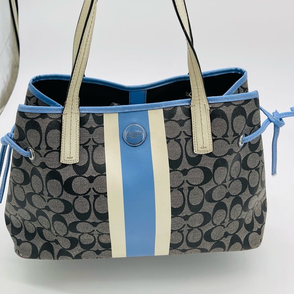 Multi-colored/patterned- Large Coach one pocketed tote bag- - Picture 5 of 6